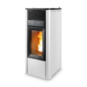 Stufa a pellet MCZ Teia Comfort Air 10 R 10 kW - Versione: White metal_302