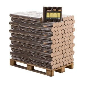 Pallet di bricchetti rotondi di faggio 96 confezioni x 10 kg (960 kg)