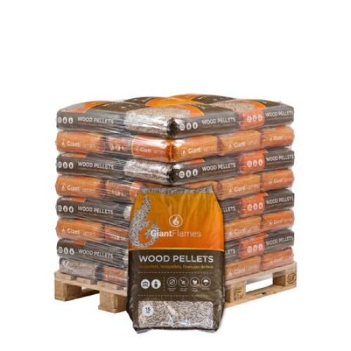 Mezzo pallet di pellet di legno Giant Flames 35 sacchi x 15 kg (525 kg)