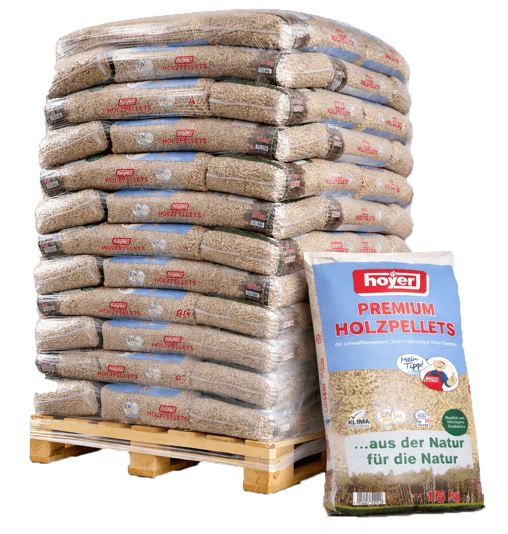 Pellet di legno Hoyer ENplus A1 990 kg 66 sacchi elevato potere calorifico